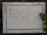 Struma Military Cemetery - Brown, James Alfred